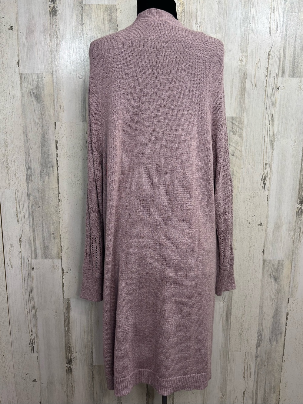 torrid Dusty Mauve Open-Front Long Duster Cardigan Sweater - Picture 7 of 12
